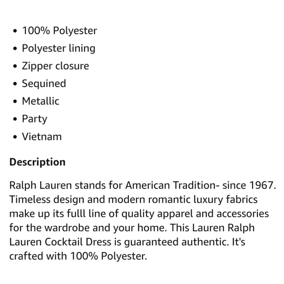 🎁🎄 NWT Ralph Lauren Kayleen Sequin Dress 🎄🎁 - Picture 6 of 10